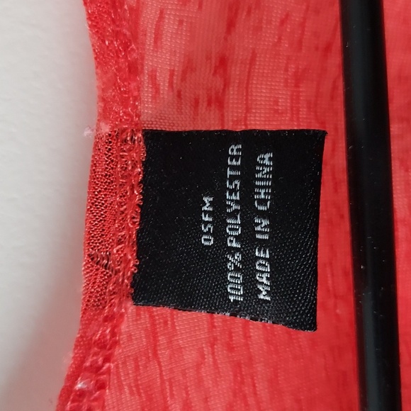 Vibrant Coral Open Front Cardigan Measurements Are App. - Picture 3 of 7